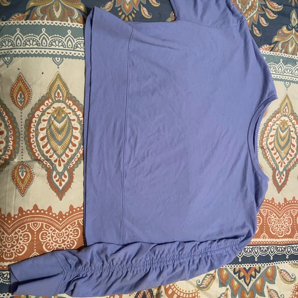 Purple crop top/ hoddie